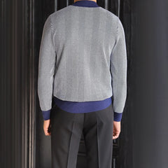 HEARUJOY  -  Simple Fashionable Contrast Color Luxury Striped Sweater Mens 2025 Spring New Warm Casual Elastic Retro Bottoming Wear Sweater