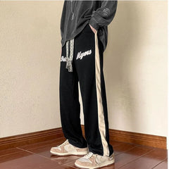 HEARUJOY  -  Wide-leg American Sweatpants Men's Spring Autumn Campus Casual Loose