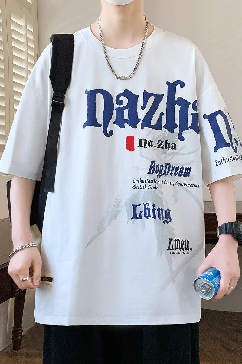 HEARUJOY  -  Hot Sale Summer Handsome Men's Pure Cotton Round Neck Short Sleeve T-shirt for Men Short Sleeve Loose Tops