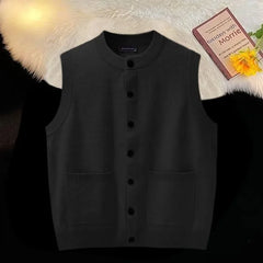 Hearujoy Vest Crewneck Man Clothes Black Waistcoat Knitted Sweaters for Men Sleeveless Round Collar Long Sleeve 100% Sheap Heated X S A V