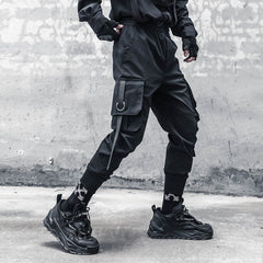 Hearujoy Hip Hop Harem Pants 2022 Autumn Tactical Multi-pocket Joggers Trousers for Men Elastic Waist Fashion Pant Streetwear Men