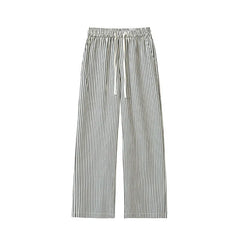 HEARUJOY  -  Summer Casual Pants Men Oversized Black Striped Pants Men Streetwear Korean Loose Wide Leg Pants Mens Trousers Plus Size 5XL