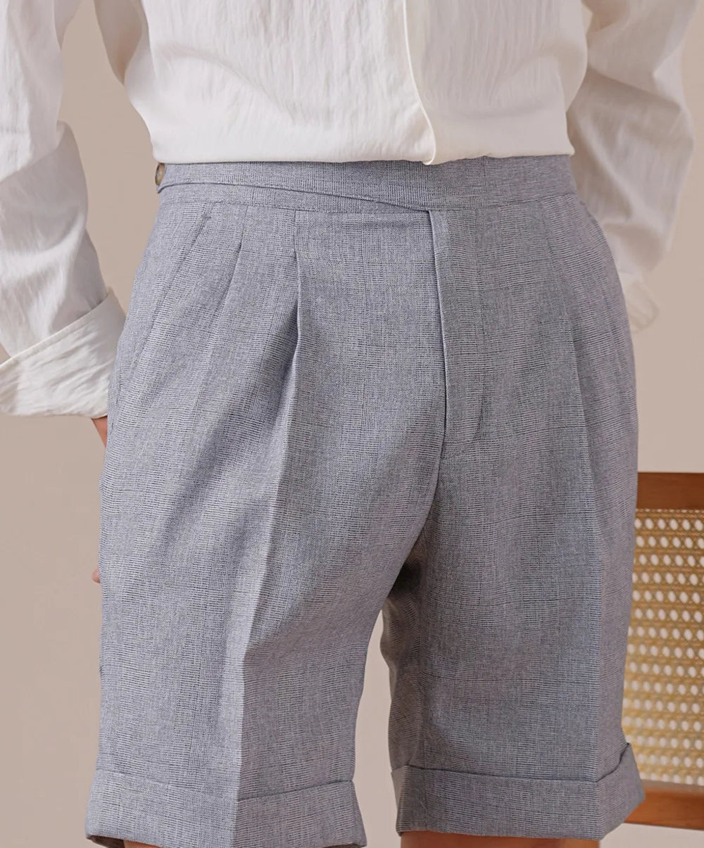 HEARUJOY  -  Italian Style Naples Non-Iron Shorts Men's Summer Thin Breathable Retro Casual Five-Point Dress Pants Short Hombre Men Clothing