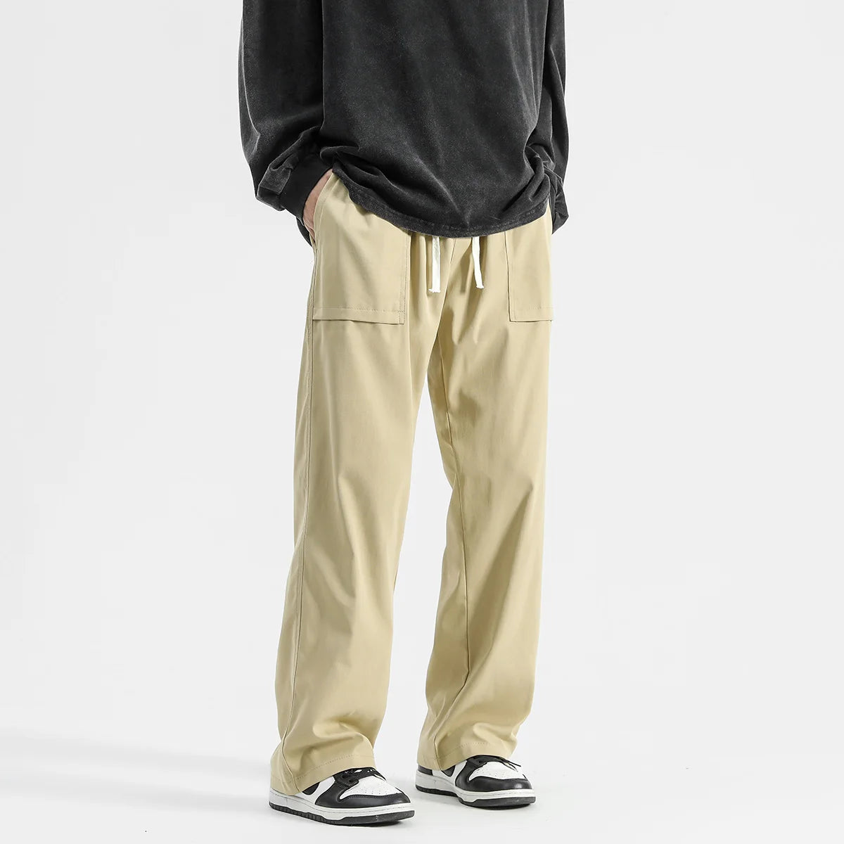 HEARUJOY  -  Harem Jogger Pants Men Streetwear Cargo Pants Hip Hop Ribbons Casual Mens Pants Ankle-length Men Trousers Ankle-length