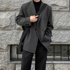 HEARUJOY  -  Spring Summer Men Formal Blazers Men Korean Fashion Loose Casual Dress Jacket Men Harajuku Social Suit Jacket Clothing
