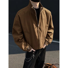 HEARUJOY  -  Spring Short Jacket Men Casual Motorcycle Jacket Men Streetwear Hip-hop Loose Bomber Jacket Mens Black Jackets Coat M-3XL