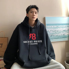 HEARUJOY  -  Men's Oversized Hoodie Black With Hat 5XL Unisex Hoodies Oversize for Men Letter Print Man Casual Wear Hoody Male Sweatshirt