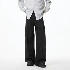 HEARUJOY  -  Apricot Suit Pants Men Society Mens Black Dress Pants Korean Loose Wide Leg Pants Mens Office Formal Trousers Large Size 4XL