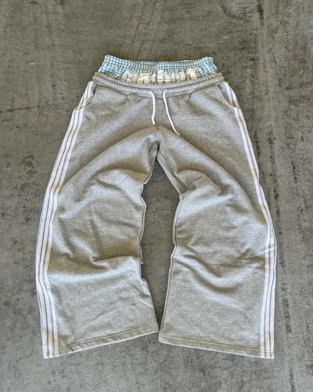 Hearujoy Y2K retro fashion simple striped casual pants for men and women Harajuku straight pants high waist loose hip hop sweatpants