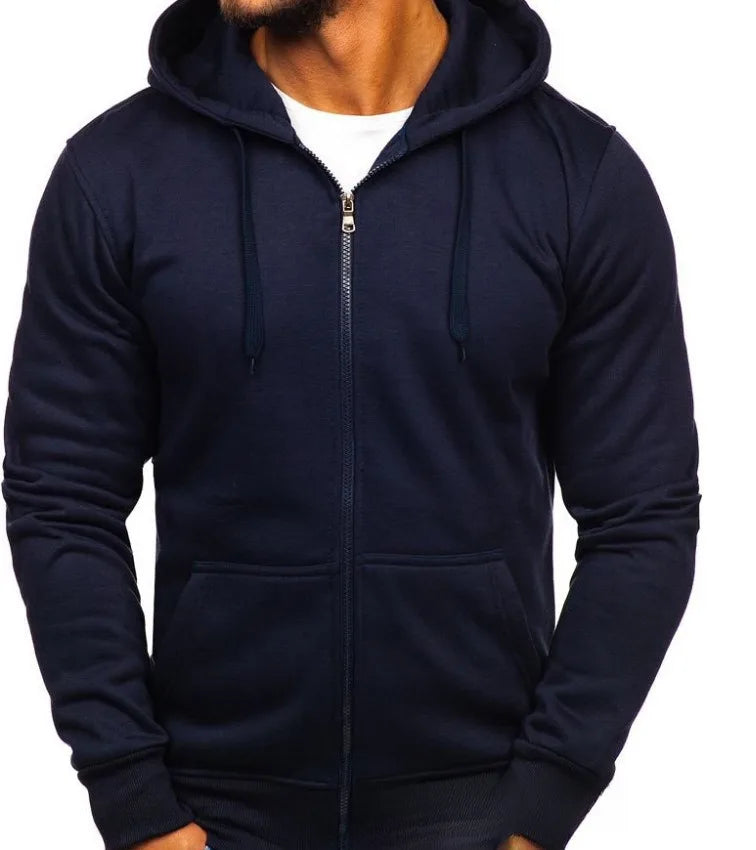 HEARUJOY  -  Mens Zip Up Hoodie Fleece Lined Jacket Winter Warm Pullover Coat with Hood Casual Streetwear Pullover Sweatshirt