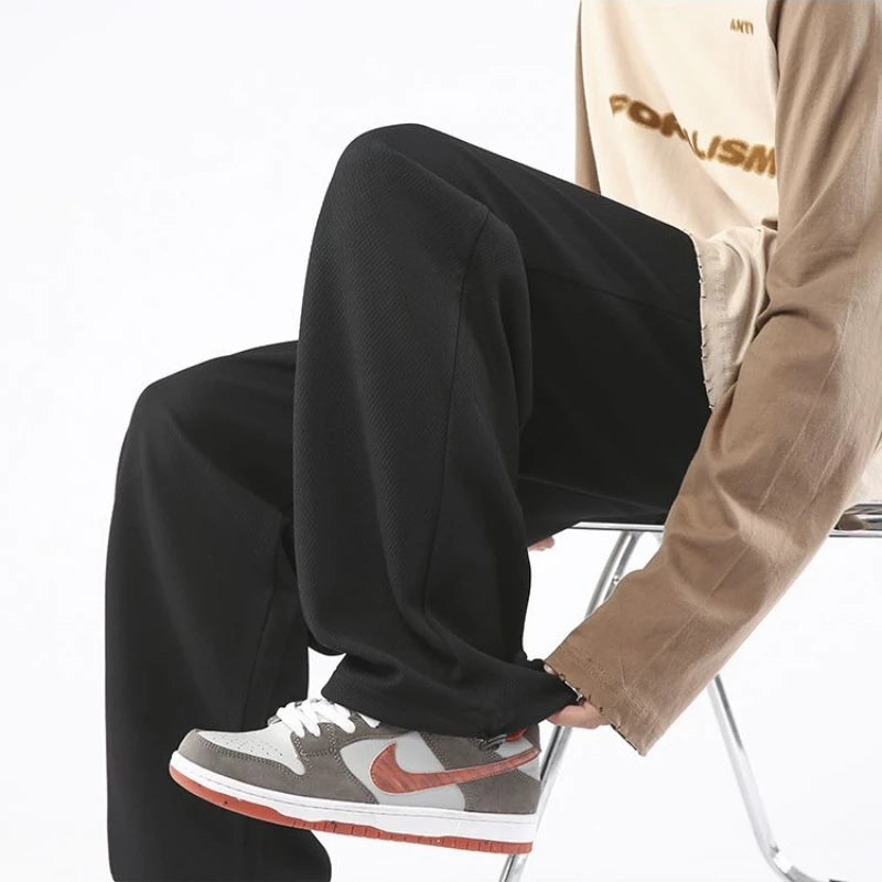 HEARUJOY  -  Trousers Wide Leg Man Sports Pants Retro Korean High Quality Cool Casual Harajuku Clearance Sale Y2k Oversize Sweatpants for Men