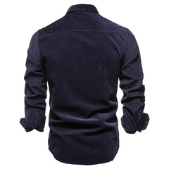 HEARUJOY  -  Men New Shirts Coats Shirt Coat Turn Down Collar Full Sleeve Button Single Breasted Slim Fit Casual Splice Regular Tops Autumn