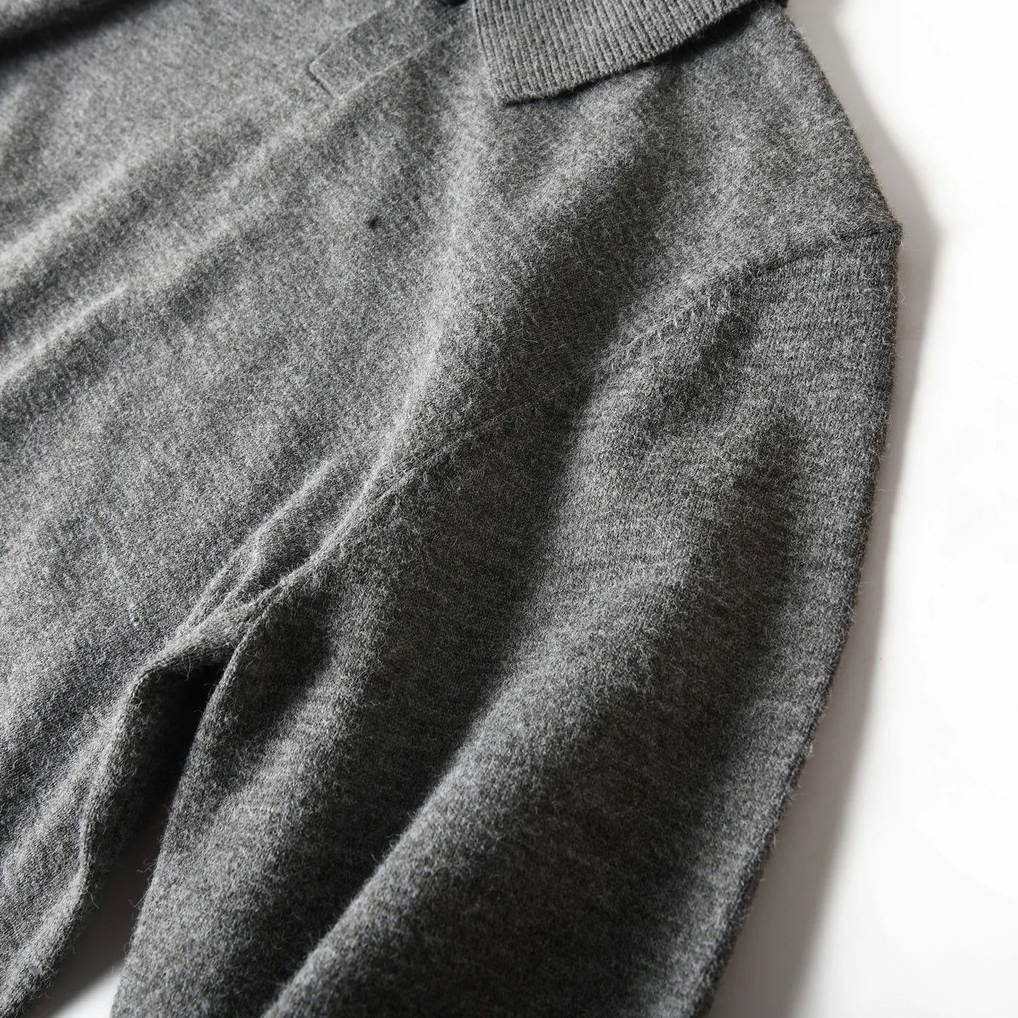 HEARUJOY  -  American-style Soft Skin-friendly Warm Breathable Loose-fit Casual Turn-collar Knitted Sweater for Men Autumn Winter Pullover