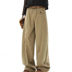 HEARUJOY  -  Multi Pocket American Mens Jeans New Spring 2025 High Street Solid Color Straight-leg Denim Pants Unisex Hip Hop Cowboy Trousers