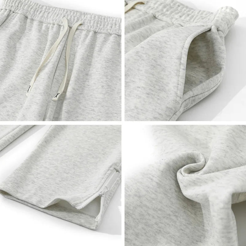 HEARUJOY  -  Black Casual Pants Men Sweatpants Oversized Wide Leg Pants Men Streetwear Loose Grey Straight Sports Pants Mens Joggers Trousers