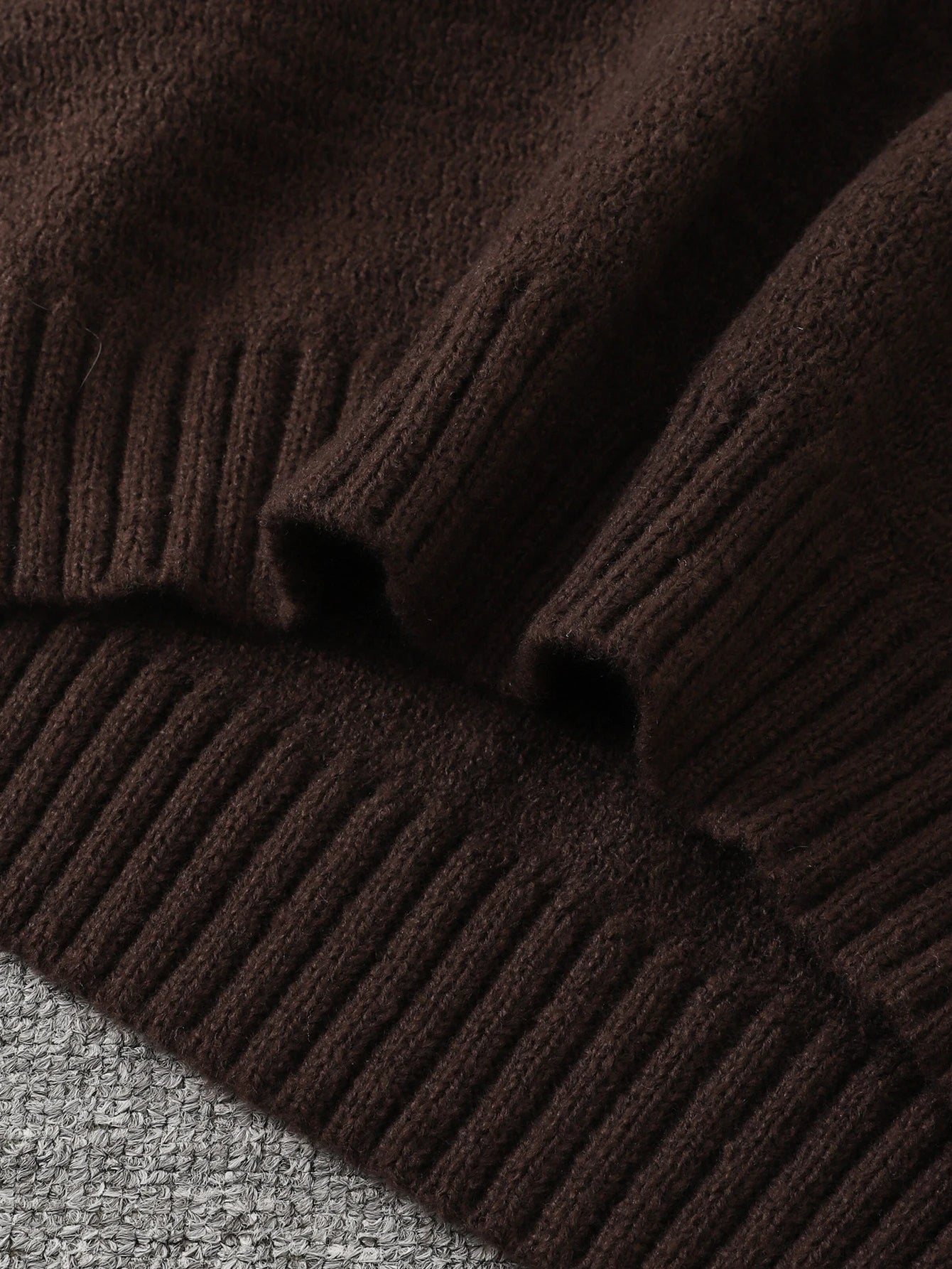 HEARUJOY  -  New Popular Autumn and Winter Pure Color Polo Collar V-Neck Pullover Sweater Casual Round Neck High-End Textured Knitted Men's Pullover