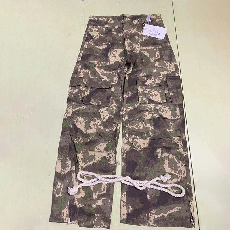 Hearujoy Camouflage Cargo Pants Men Oversize Camo Trousers Male Loose Casual Vintage Streetwear Hip Hop Safari Style