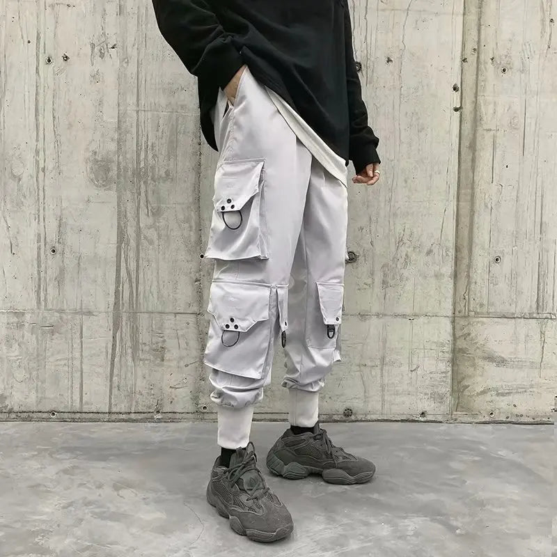 Hearujoy Cargo Pants Men Techwear Men's Cargo Trousers Streetwear Fashion Harajuku Bottoms Joggers Jogging Japanese Streetwear