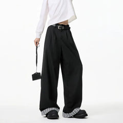 HEARUJOY  -  Grey Suit Pants Men Oversized Society Mens Black Dress Pants Korean Casual Loose Wide Leg Pants Mens Office Formal Trousers