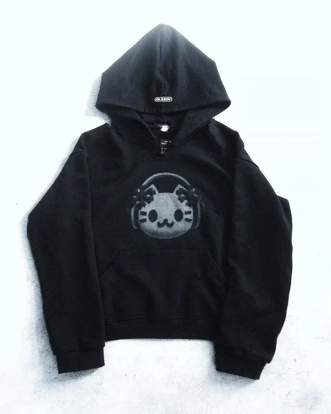 Hearujoy Gothic hip-hop letter print design oversized hoodie women's y2k vintage high street popular lazy style zipper baggy sweatshirts