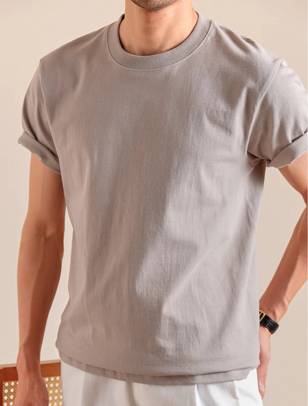 HEARUJOY  -  Summer Top Lightweight Short Sleeved T-shirt For Men's Casual Pure Cotton Half Men Tshirt Social Club Outfits Tee Shirt Homme