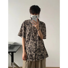 HEARUJOY  -  Summer Short Sleeved Shirt Men Oversized Retro Printed Shirt Men Streetwear Korean Loose Casual Shirt Mens Hawaiian Shirts M-2XL