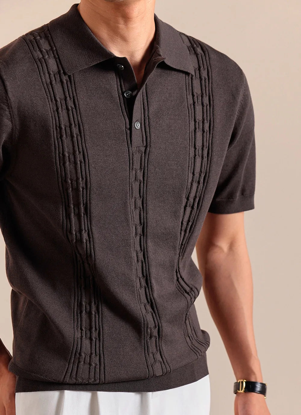 HEARUJOY  -  Summer Retro Collar Italy Polo Shirt Men Cotton Blend Short Sleeve Lightweight Breathable Casual Half Sleeve Top Knitted Tshirt