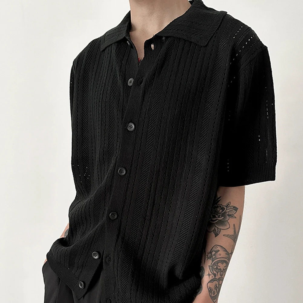 HEARUJOY  -  For Work Lightweight Short Sleeve Korean Style Shirt All Match Men Shirt For Summer Korean Style All-match Clothing