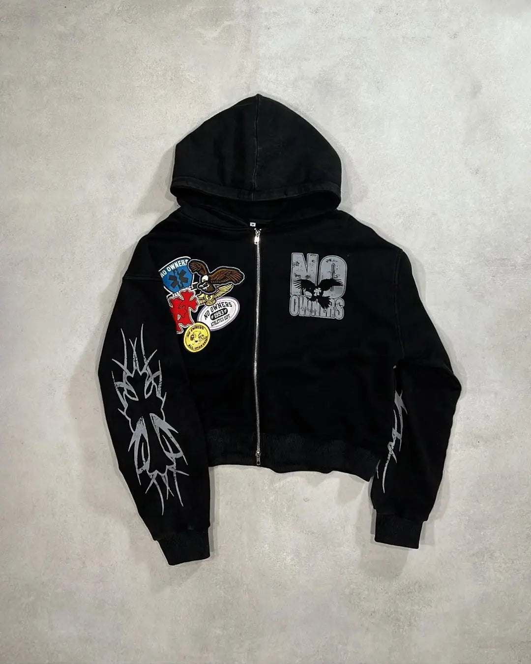 Hearujoy Hiphop zip hoodie print streetwear hoodies women graphic y2k top oversized hoodie couples harajuku sweatshirt goth women clothes