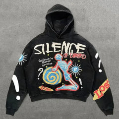 Hearujoy Harajuku Oversized Vintage God Letter Print Hoodies Women Men Streetwear High Street Sweatshirt Goth Jacket Y2k Hoodie