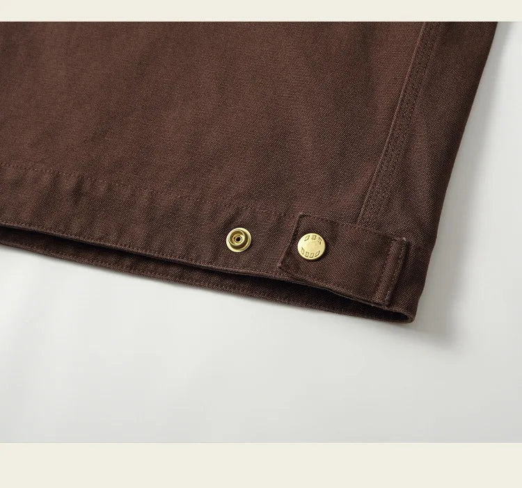 HEARUJOY  -  Classic Detroit Jacket J01 American Vintage Workwear Spring/Fall 100% Cotton Canvas Jacket J97 Loose-Fit Lightweight Coat