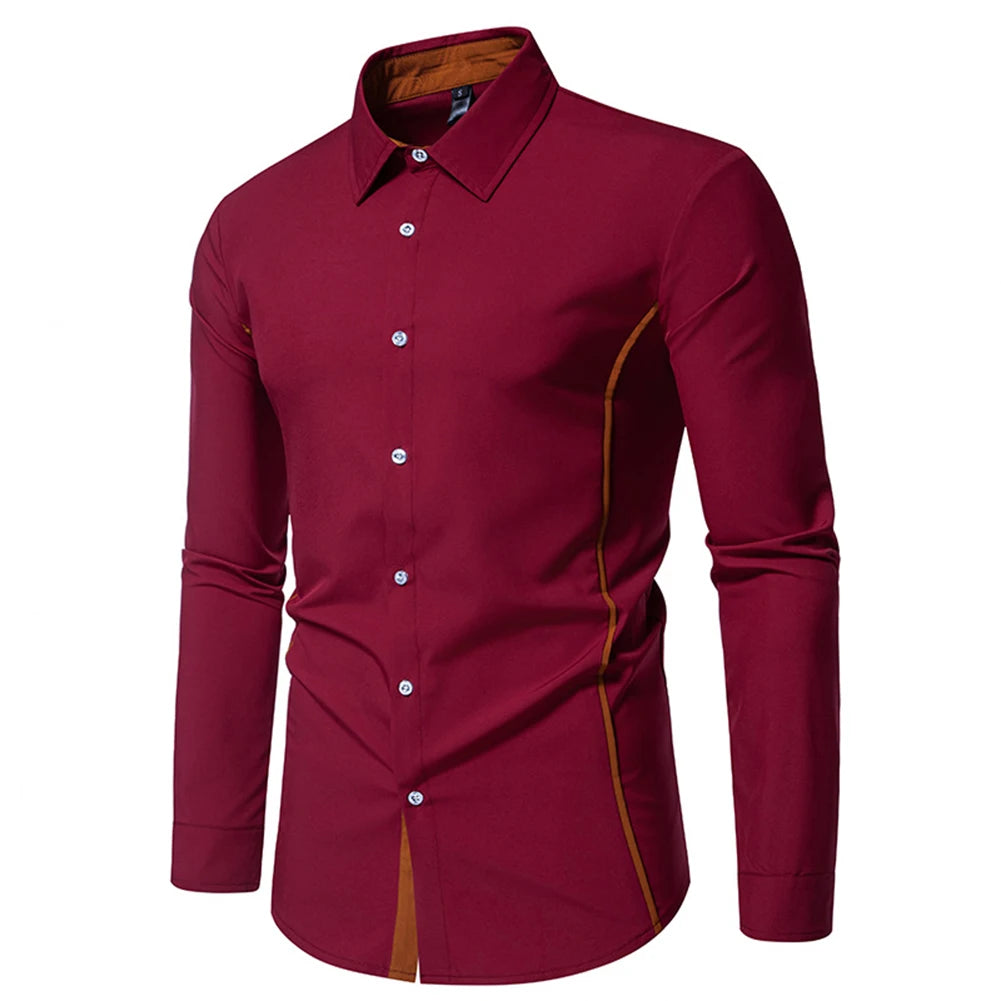 HEARUJOY  -  Casual Spring Autumn Fashion Business Top Casual Gatherings Regular Length Slight Stretch Everyday Wear Lapel Neckline