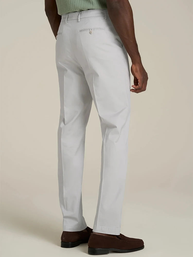 HEARUJOY  -  Stylish Solid Color Mens Suit Trousers Spring Fall Outdoor Casual Pleated Textured Pants Men Daily Leisure Loose Straight Pants