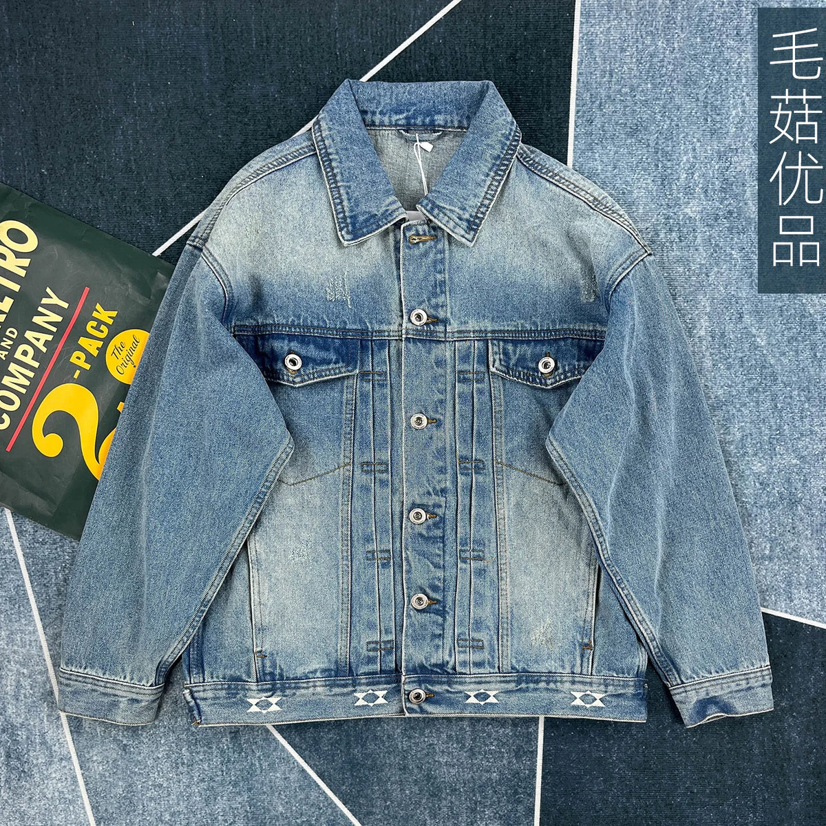 HEARUJOY  -  Plus Size 4XL Men's Denim Jacket Autumn/Winter 2025 New Arrival Trendy Brand Premium Plus-Size Retro Lapel Jacket Men's Top