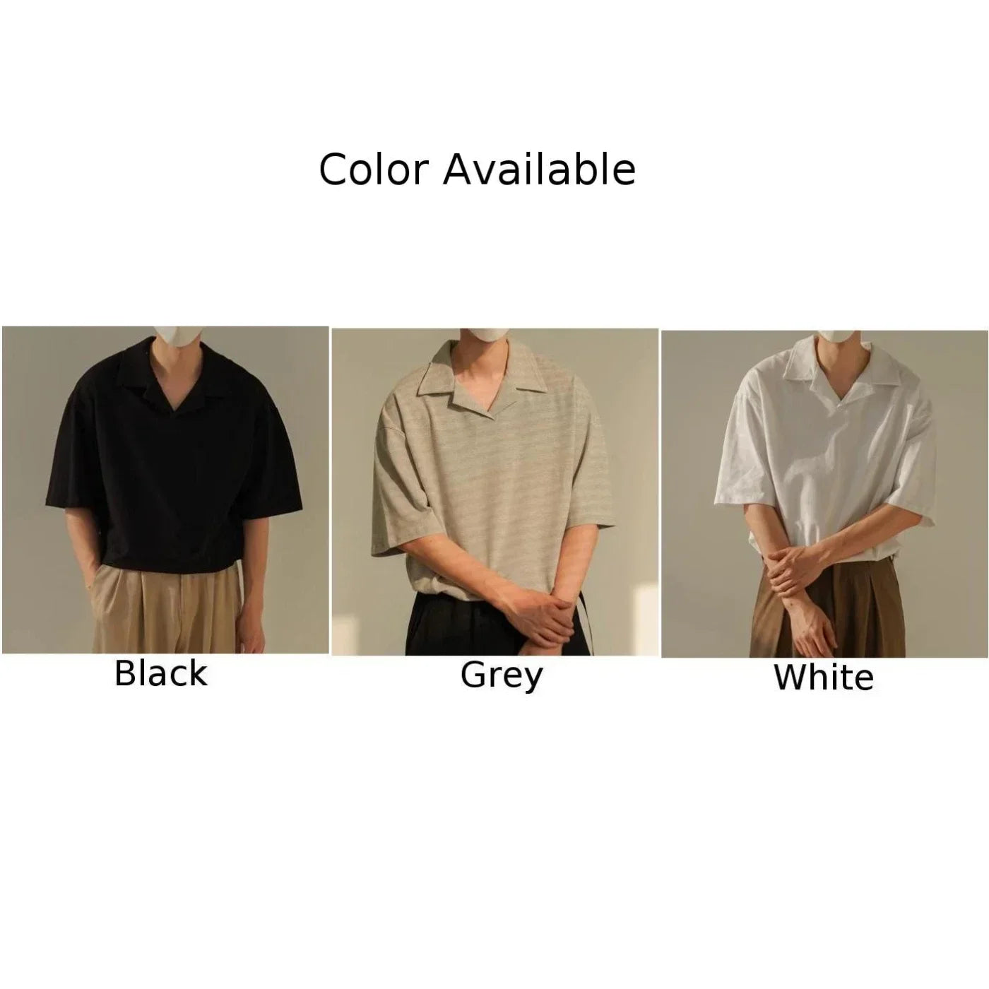 HEARUJOY  -  2XL V Neck Short Sleeve Fashion Casual Short Sleeve Slight Stretch Fabric Summer Fashion Style Vacation Suitable