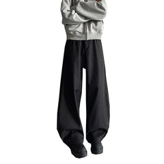 HEARUJOY  -  Grey Suit Pants Men Fashion Society Mens Black Dress Pants Korean Loose Casual Wide Leg Pants Mens Office Formal Trousers