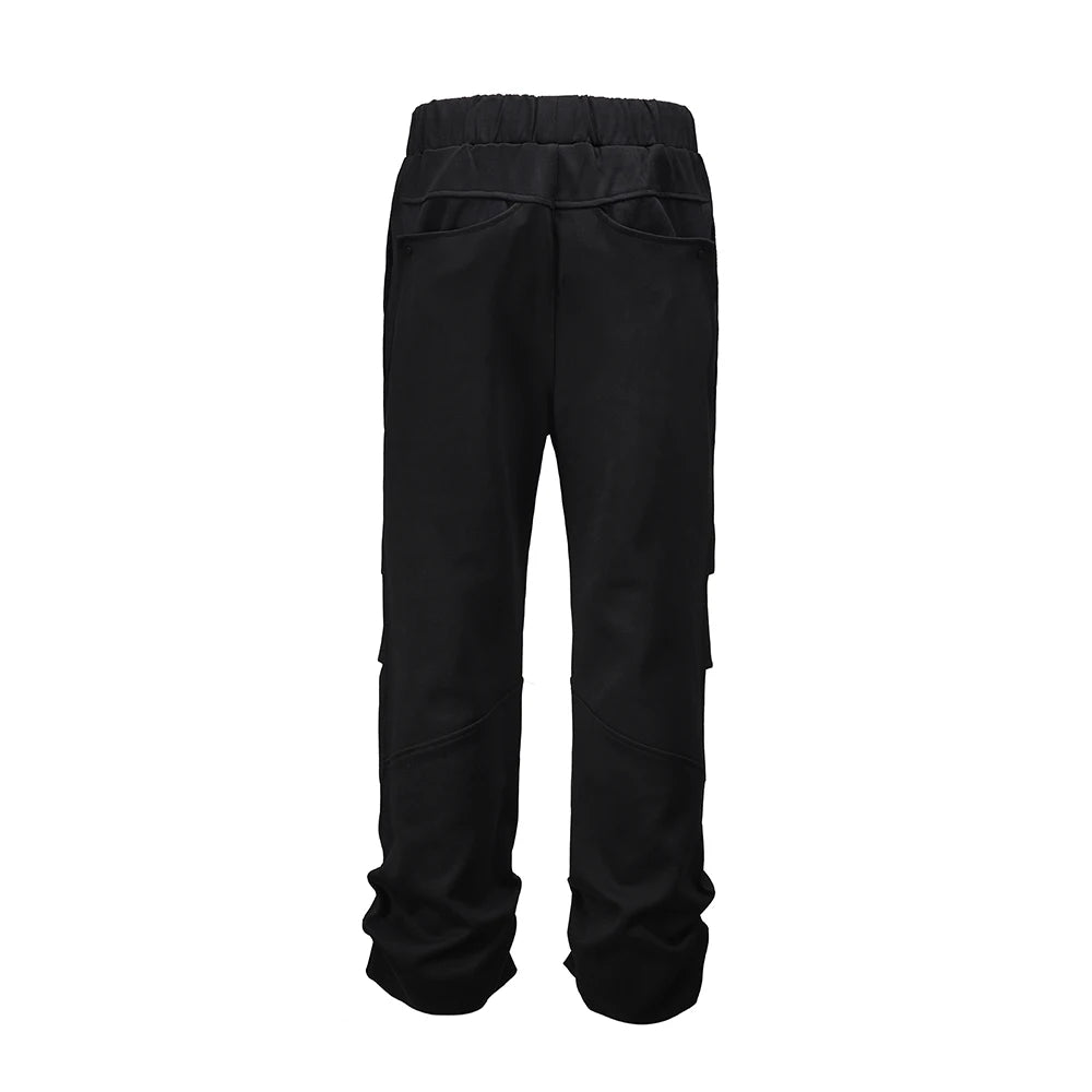 Hearujoy Streetwear Pleated Drawstring Sweatpants Unisex Y2k Baggy Straight Patchwork Casual Trousers Pantalones Hombre Loose Cargo Pants