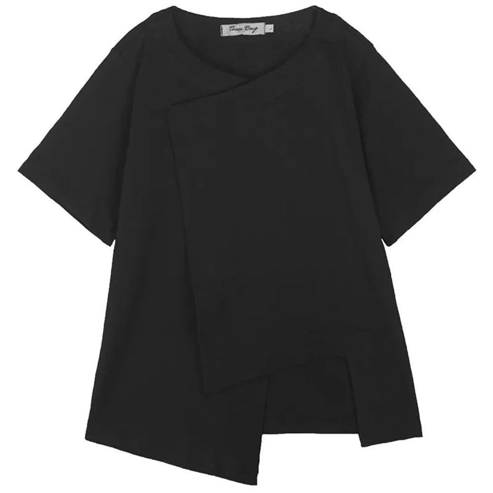 HEARUJOY  -  XS-4XL Mens T-Shirt Irregular Dark Style Cotton T-Shirt Summer Streetwear Y2k Fashion Campus Trend Top Men'S Clothing 2025 New