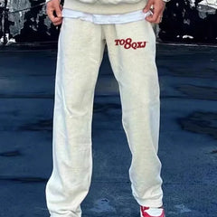 HEARUJOY  -  American Retro Trendy Sports Simple Style Straight Men Casual Loose Trousers Versatile Wide Legs