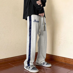 HEARUJOY  -  Wide-leg American Sweatpants Men's Spring Autumn Campus Casual Loose