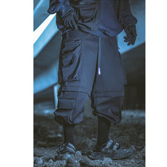 Hearujoy Hip Hop Function Tactical Cargo Pants Men Multi Pocket Joggers Trousers Elastic Waist Fahsion Streetwear Pant