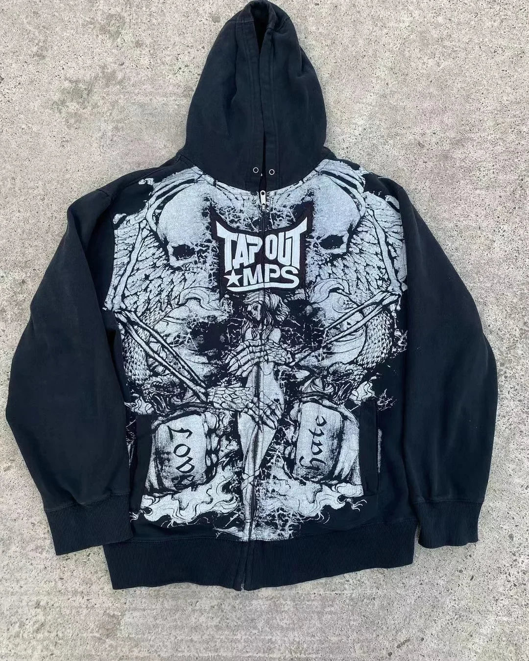 Hearujoy Y2k Hoodie Womens Mens New Gothic Skull Pattern Printing Hip Hop Casual Sweatshirt Selling Personality Retro Hoodies Streetwear