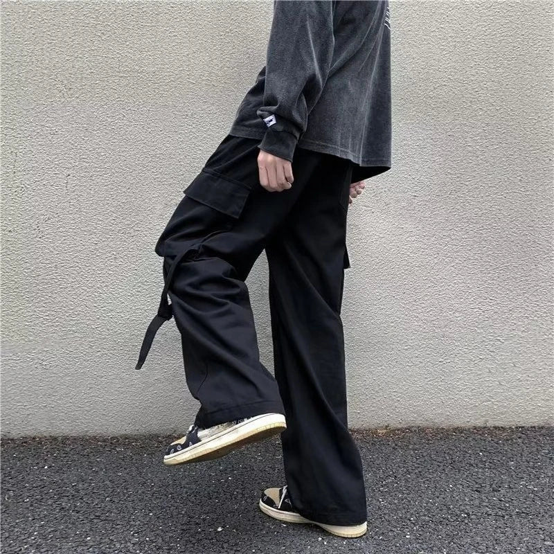 HEARUJOY  -  Multi Pocket Baggy Trousers Man Spring Summer High Quality Street Luxury Harajuku Techwear Cheapest Straight Cargo Pants for Men