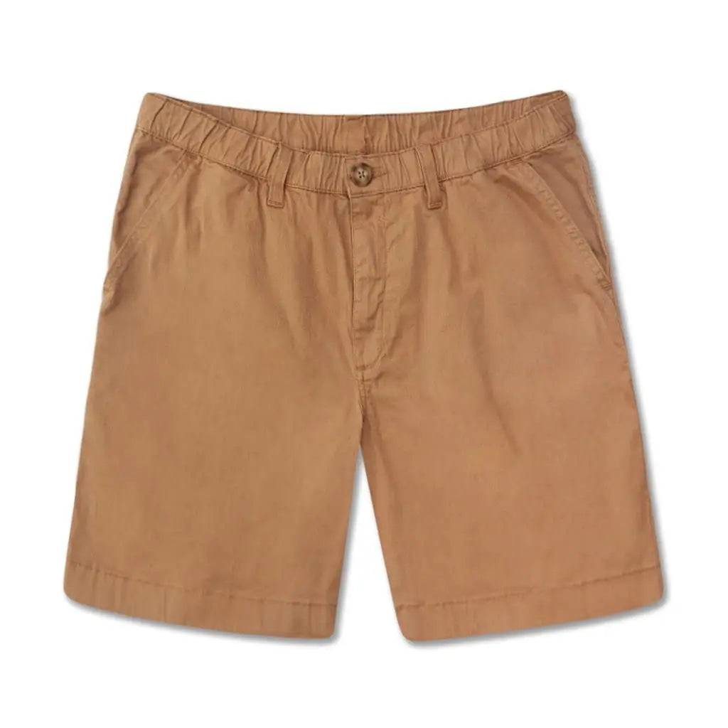HEARUJOY  -  Men's Classic Fitted Cotton Casual Shorts with Elastic Waistlines and Multiple Pockets for Daily Commuting and Summer Shorts