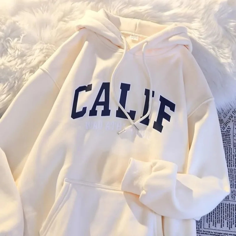 HEARUJOY  -  Urban Street Style Hoodie Matching Set Unisex Couple Sweatshirt Hip Hop Fashion Winter Fall Pullover For Men Women Trendy Loose