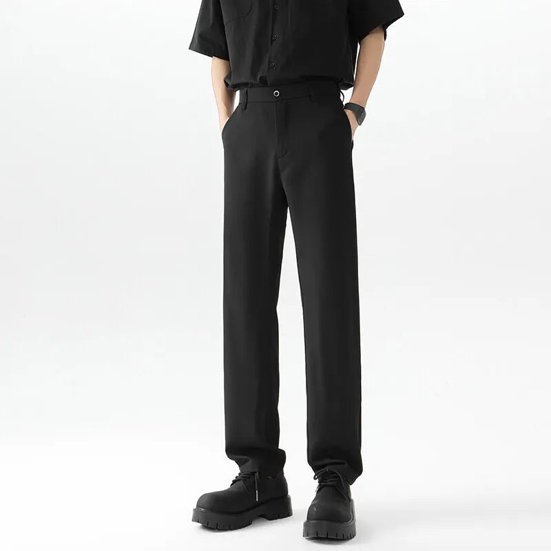 HEARUJOY  -  Suit Pants Men Slim Fit Social Mens Black Dress Pants Business Casual Straight Pants Mens Office Formal Trousers Plus Size 4XL