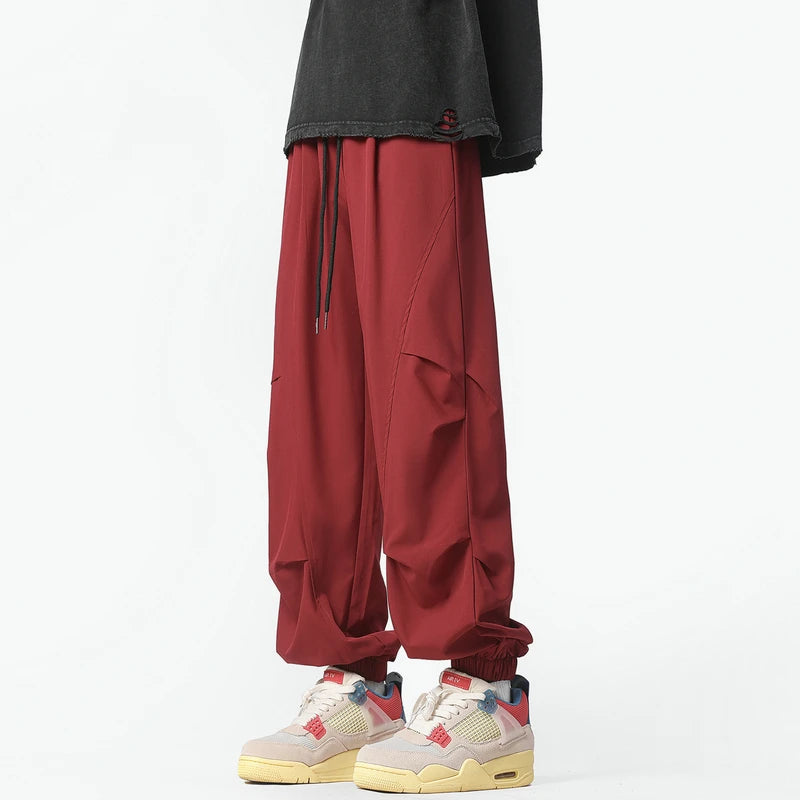 HEARUJOY  -  Streetwear Hip hop Joggers Pants Men Loose Harem Pants Ankle Length Trousers Sport Casual Sweatpants White Techwear M-2XL