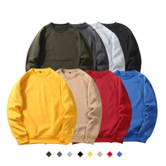 HEARUJOY  -  Men New Hoodies O Neck Sweatshirts Pullover Solid Sweatshirt Loose Sweatshirt Sports Casual 2025 Spring Spliced Slight Strech