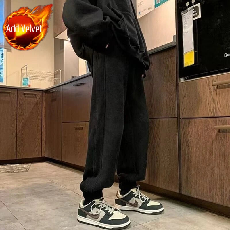 HEARUJOY  -  Plain Male Sports Pants Joggers Fashion Y2k Autumn Winter Essential Casual High Quality Harajuku Harem Trousers Men's Sweatpants