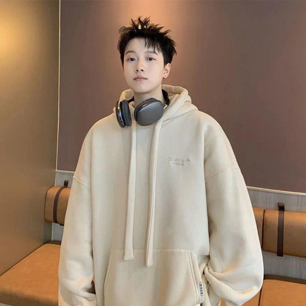 Hearujoy Hooded Sweatshirt Men's New Spring and Fall Simple Pullover Tops Fashion Personality Loose Hoodie Jacket Men Clothing Streetwear